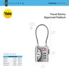 Yale TSA Approved Cable Luggage Locks with Combination for Travel,