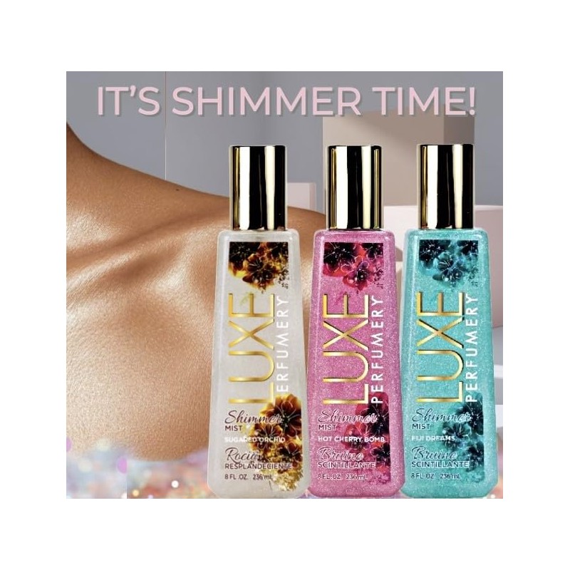 Luxe Perfumery Shimmer Body Mist, Sugared Orchid, 8.0 fl oz