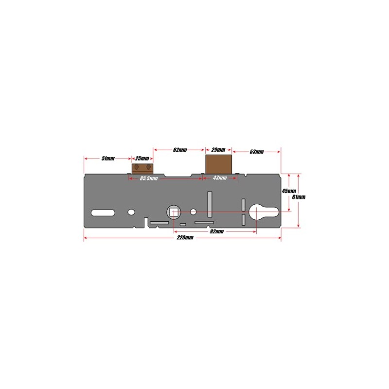 Door Centre Gearbox - ERA Saracen Surelock - 92PZ -