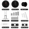 KIDOACOW Round Pocket Door Lock and Edge Pull, Privacy Pocket