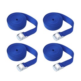 Ratchet Tie Down Straps, 6m x 25mm 4Pcs Adjustable Lashing Straps with Alloy Buckle for Cargo Luggage Vans Trucks - Navy Blue