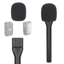 YOUSAHRES Interview Microphone Handheld Adaptor for DJI Mic 1/2, DJI Mic Holder Mic Adapter Compatible with DJI Wireless Microphone, DJI Mic Stand for Interview