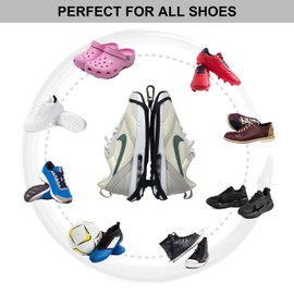 MALTERZER Shoe Holster, Shoe Clip for Backpack, Footwear Clip Sports Accessories Sports and Outdoor Travel Essentials Shoe Bags (Black+Blue +Colorful)