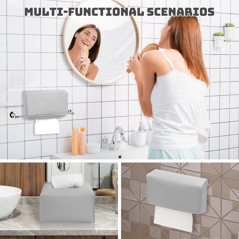 Stylish Tissue Box Cover Holder Compatible with Kleenex Disposable Paper