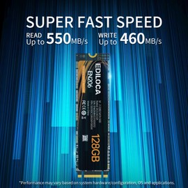 Ediloca EN206 128GB 3D NAND TLC M.2 SSD, M.2 2280 SATA III 6Gb/s SSD Internal Hard Drive, Read/Write Speed up to 550/460 MB/s, Compatible with Ultrabooks, Tablet Computers and Mini PCs