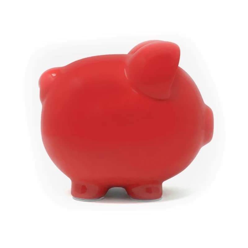Child to Cherish Ceramic Piggy Bank, Red