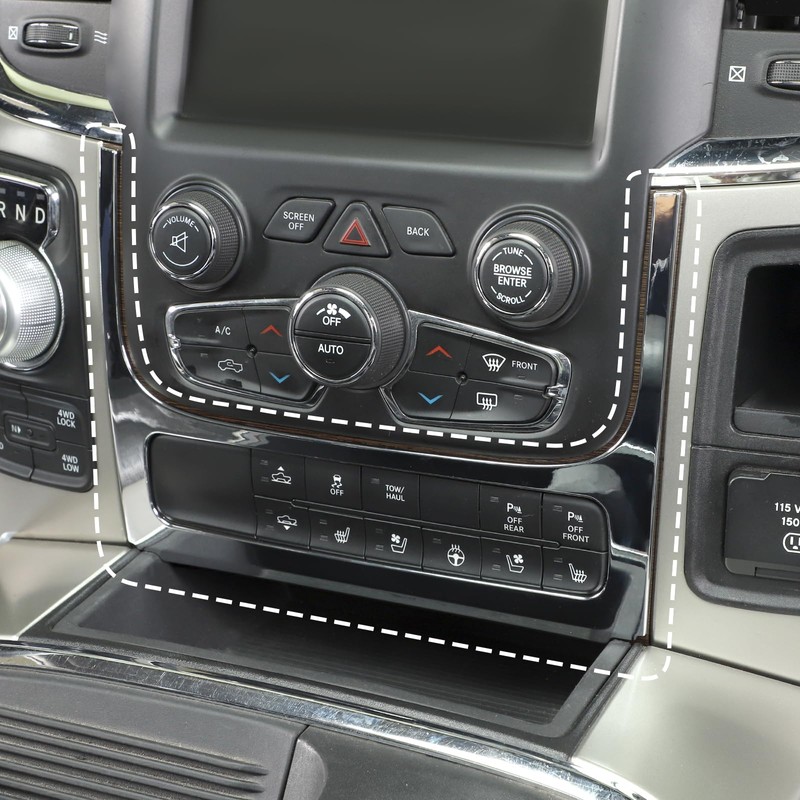 RT-TCZ for RAM Dashboard AC Control Panel Trim Cover Chrome