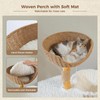 PEQULTI 48.5'' Modern Cat Tree Solid Wood Cat Tower for