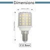 E12 LED Corn Light Bulbs,5W Cool White 6000K, Equivalent to