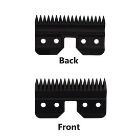 Professional 18 Teeth Hair Clipper Replacement Blades, Zirconia Ceramic Moving Blade for Oster A5 Fast Feed Clippers Perfect for Both Pet Grooming/Human Hair (Black, 2)