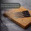 Orgreenic Hammered High Carbon Steel Steak Knives set- Non-Stick Tsuchimi