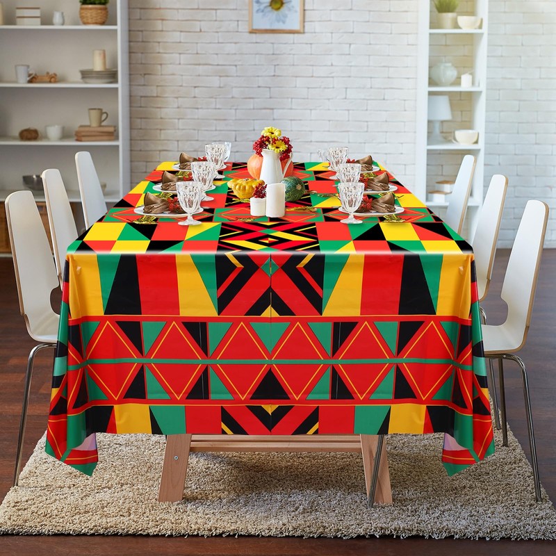Frienda 6 Pcs African Print Tablecloths 54 x 108 Inch
