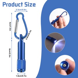 Tulov Pack of 15 Key Chains Mini LED Torch, 5 Colours Mini LED Torch Children's Set, Mini Torch for Children, Camping, Outdoor, Hiking (Black & Purple & Blue & Red & White)