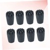Kisangel 8pcs Trekking Cane Tips Rubber Protectors for Hiking Poles