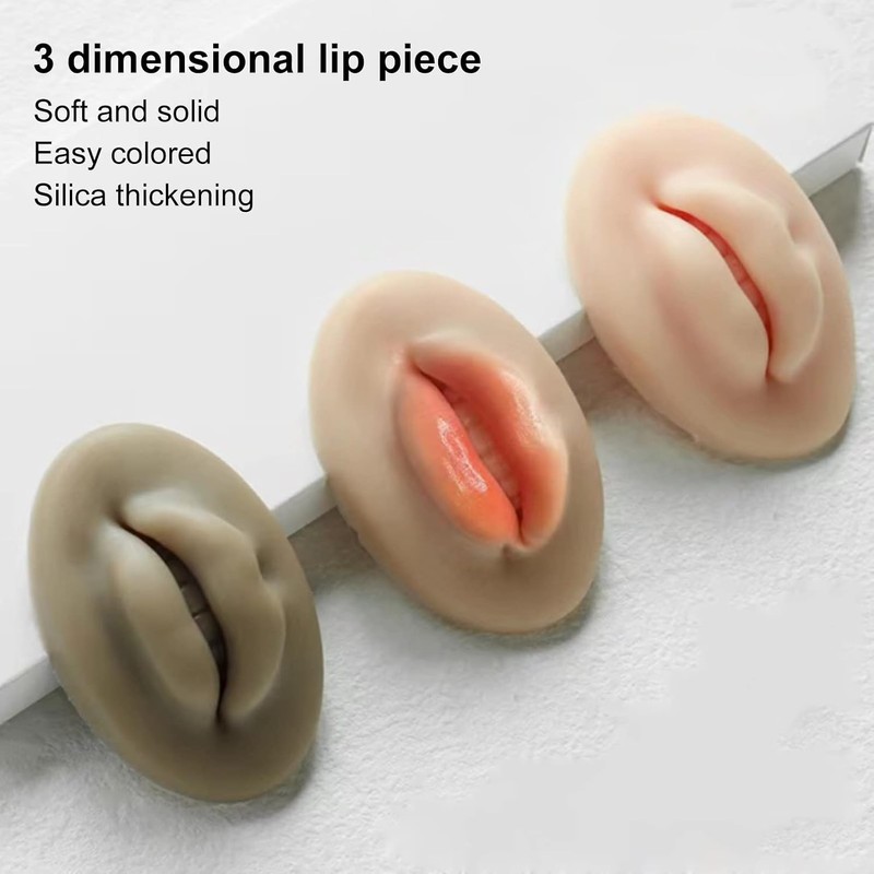 Práctica de Labios de Silicona, 3 Piezas de Labios de