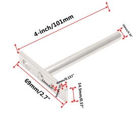 Rannb 4 Inches Floating Shelf Brackets Invisible Shelf Support - 4pcs