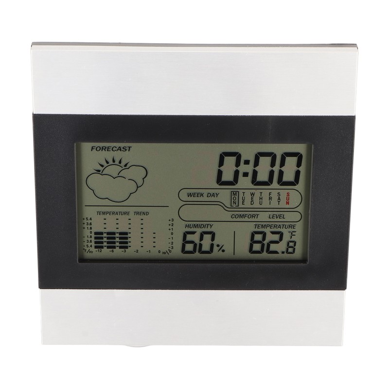 Digital Weather Clock Temperature and Humidity Display Aluminum Shell Digital