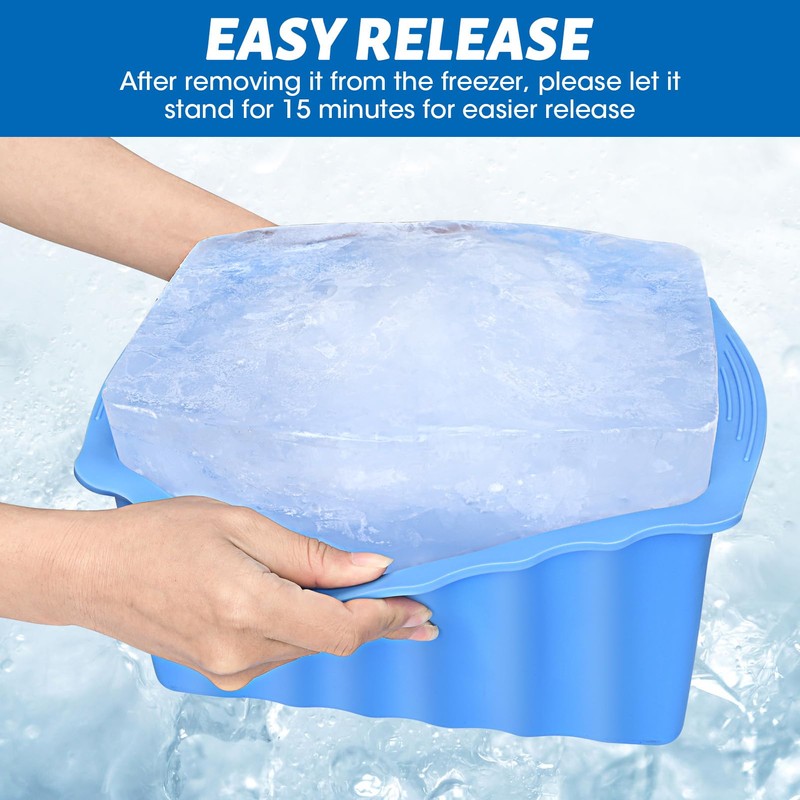 Large Ice Cube Molds 4 Pack - 37LB Silicone Ice