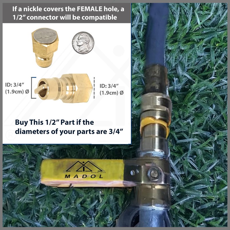 Female NPT Quick Connect Hose Connector Plug, Quick Release Valve