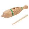 Fish Shaped Guiro Wooden Latin Percussion Musical Instruments with Rhythm