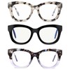 LADEESSE Readers for Women Oprah Style 3 Pack Square Reading