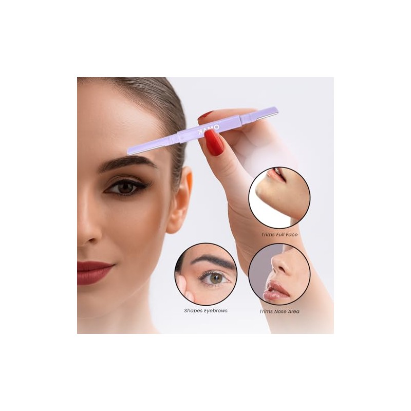 Generic Maquinilla de afeitar facial de doble punta para mujer