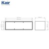 Kair Rectangular Straight Connector 204mm x 60mm Flat Pipe Joint