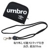 Umbro Bi-fold Wallet with Diagonal Logo Polyester Shoulder Strap Black,