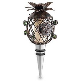 Epic Products Cork Cage Pineapple Bottle Stopper, 5.75-Inch
