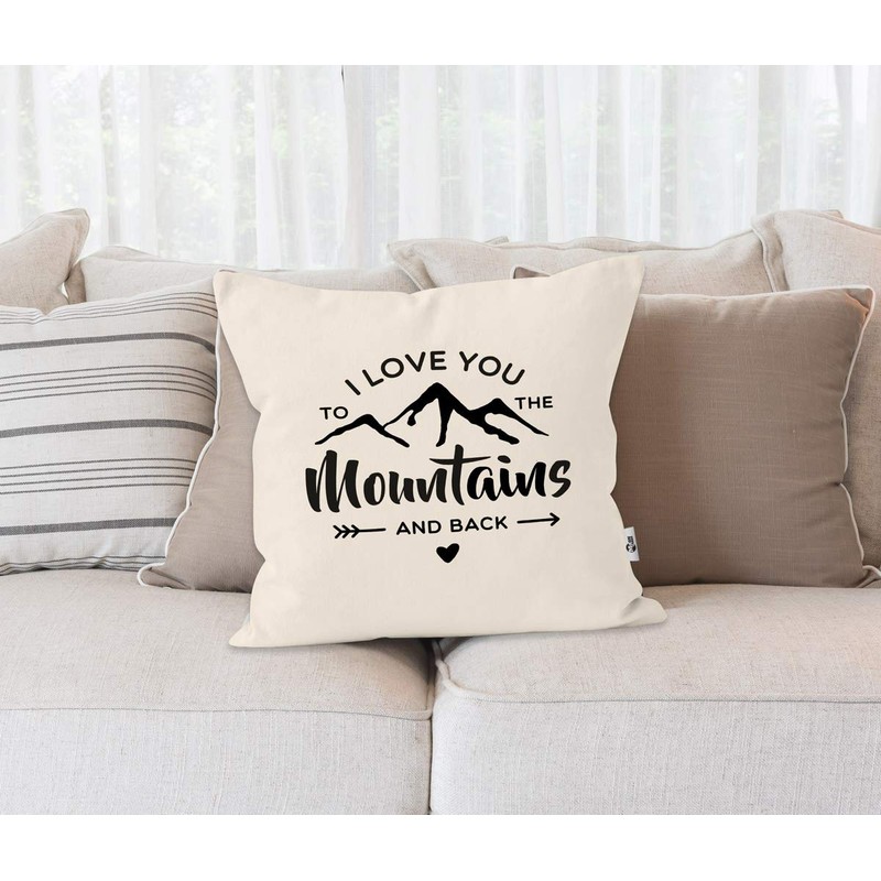 MoonWorks® Cushion Cover I Love You to The Mountain and
