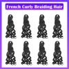 French Curly Braiding Hair 8 Packs Loose Wavy Braiding Hair