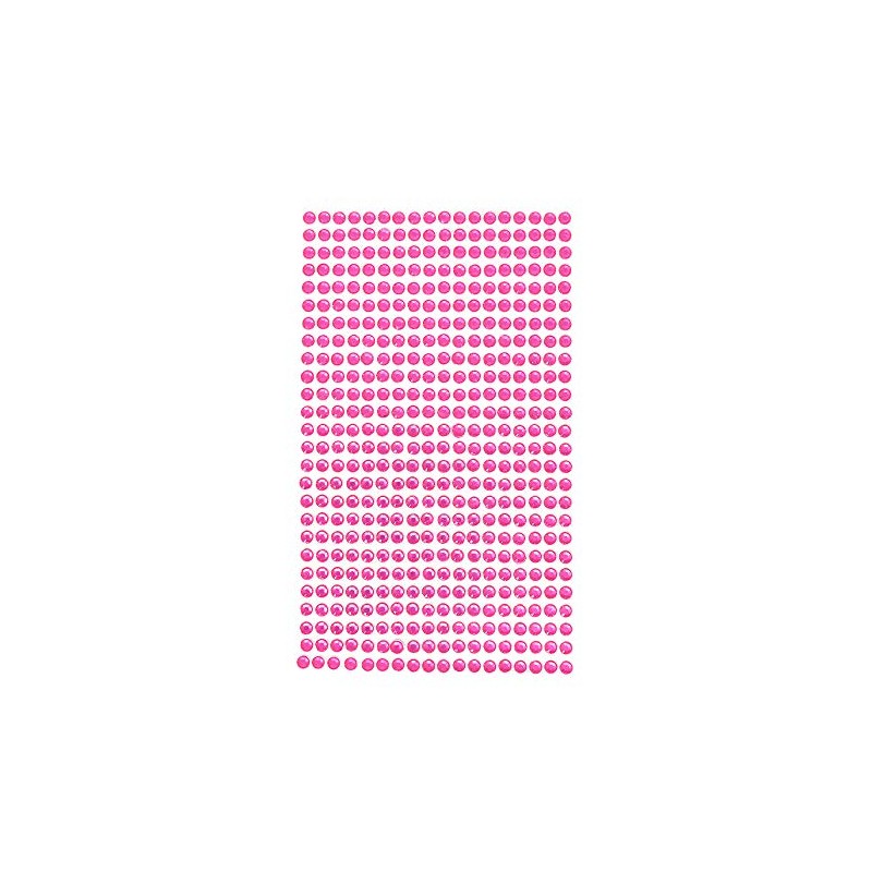 Homeford Round Adhesive Diamond Gem Stickers, 4mm (Fuchsia)