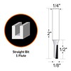 WEN RB001SF 1/8 in. Straight 1-Flute Carbide-Tipped Router Bit with