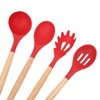 12 PCS Kitchen Cooking Utensils Set Ergonomic Wooden Handle Silicone