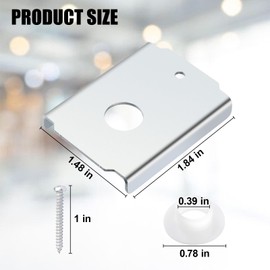 N7192 Bi-fold Door Repair Bracket, Bifold Closet Doors Repair Kit for 1-3/8 in Wood Doors Top or Bottom Mount Reinforces Pivot Holes (4 Pack)