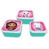 Gabby's Dollhouse 3 Piece Square Lunch Box Set
