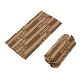 L LIKED 1000 Pcs Tubular Coin Wrappers, Half Dollar Coins, 10 Flat Striped Coin Wrappers, Pop-Open Wrappers - Half Dollar