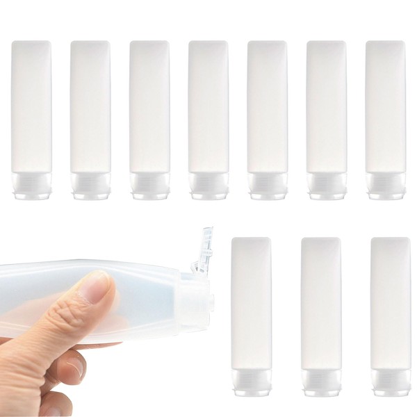 MUNSKT Pack of 10 30ml Travel Bottles for Toiletries, Refillable