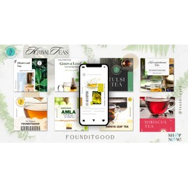 FounditGood M&C Tea – Moringa & Curry Leaf Blend for Boosted Energy, Vitality and Hair Health Support | 60 Dip Tea bags