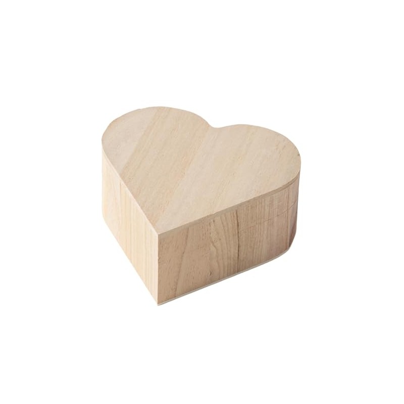 6 Piece Small Wooden Box Unfinished Wooden Treasure Box with