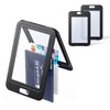 Pawfly ID Badge Holder Double Sided Window Vertical Hard Plastic