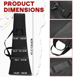 Vincreem Foam Padded Guitar Gig Carrying Bag for Guitar Bodies, up to 47.5" in Length