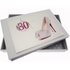 White Cotton Cards 30th Birthday Tiny Album Glitter Ball and