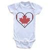 Canadian American Heart Flag Baby Bodysuit Bundle (3 Piece Set),