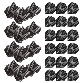 WINMAU Prism Alpha Pattern Design Dart Flights - 10 sets per pack (30 dart flights in total) (Black & Grey)