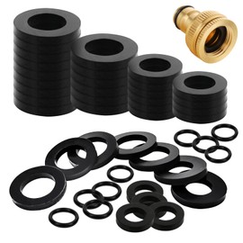 72 Pcs Rubber Hose Washer Tap Sealing Rings Set, Includes 24 1/2 Inch Tap Connector Washers, 24 Hose O Rings and 24 3/4 Inch Shower Hose Washers for Connecting Fitting Connecting Pipes, Faucets