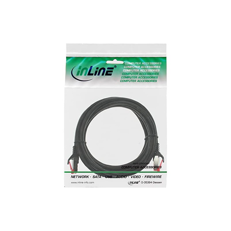 InLine® 2m SF/UTP Cat.6 Crossover Patch Cord - Black