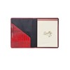 Scully Croco Embossed Leather Folding Padfolio (Croco Red)
