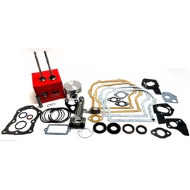 Lil Red Barn Engine Rebuild Kit Compatible with Briggs & Stratton 5hp Engine Horizontal Shaft L Head Piston Kit, Connecting Rod, Gasket Set with Seals, Intake & Exhaust Valves