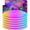 50Ft Neon Rope Lights,Flexible Led Rope Lights Control with App/Remote,Multiple